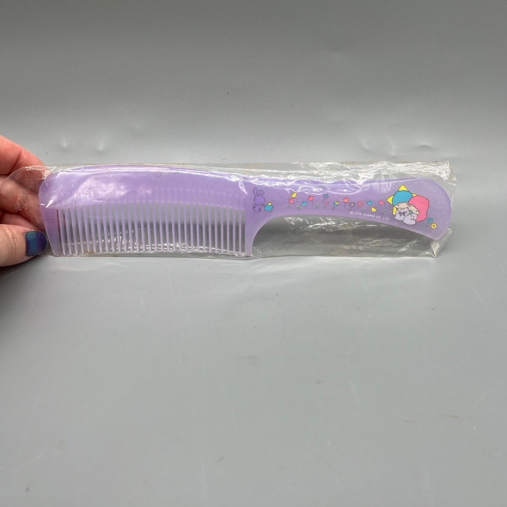 Vintage‎ 1976 Sanrio Little Twin Stars
Comb Purple Kiki Lala Flowers Kawaii NEW